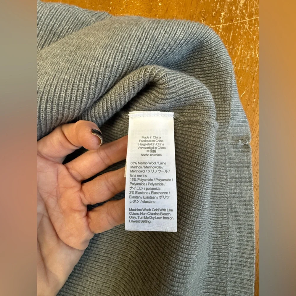 J. Crew Reimagined Heather Gray Merino Blend Pencil Skirt Large